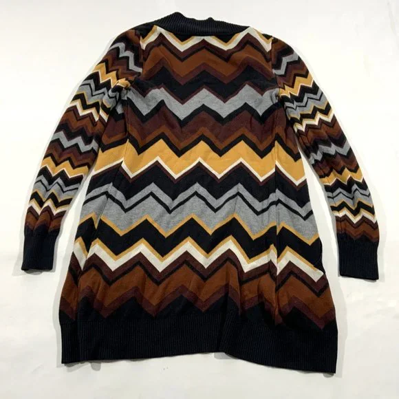 Missoni for Target Chevron Long Chevron Knit Cardigan Rayon Open Sweater Sz XS - Picture 7 of 7